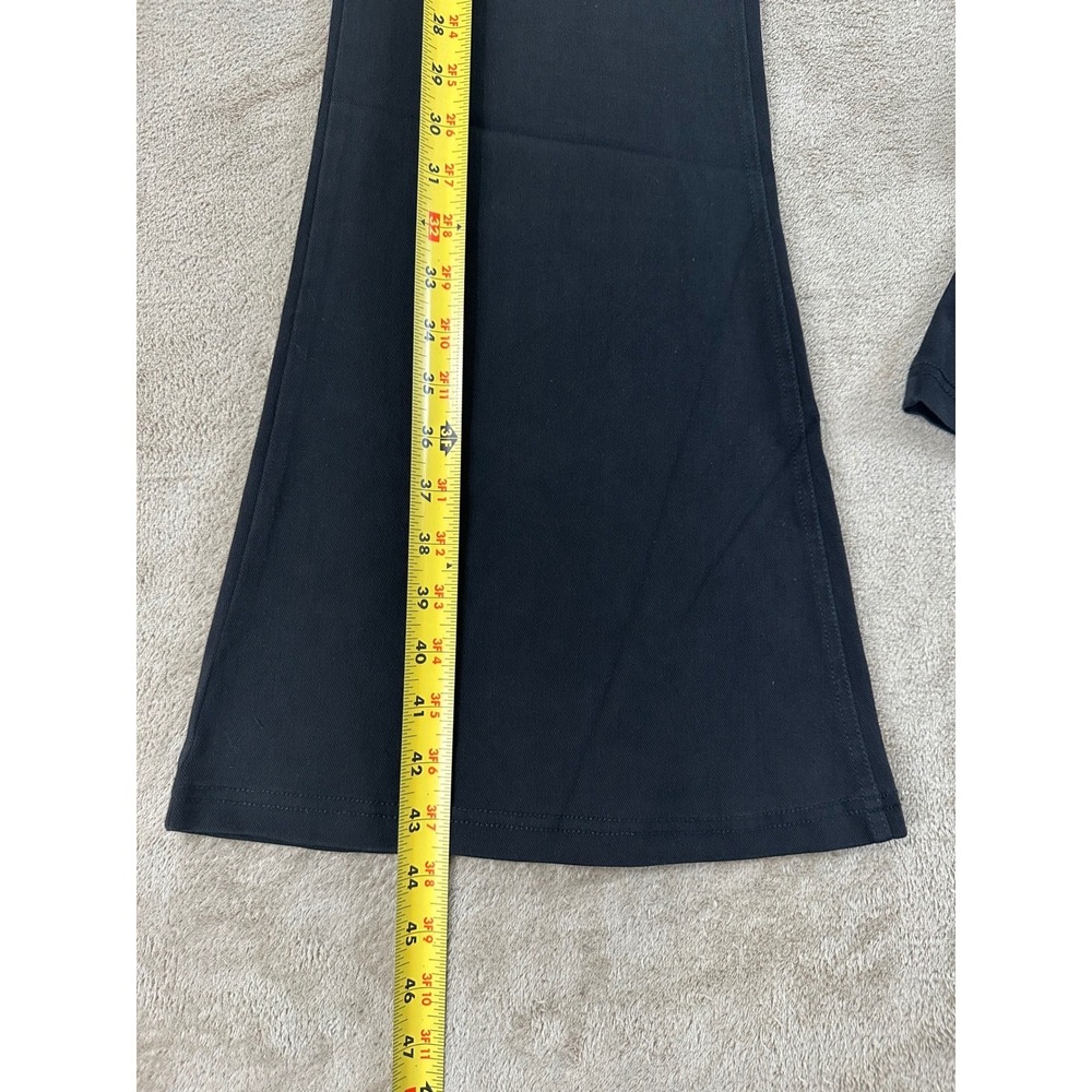 Halara Flex Denim Flare Pants Womens Large Tall Black High Waisted Crossover NEW - Picture 13 of 15